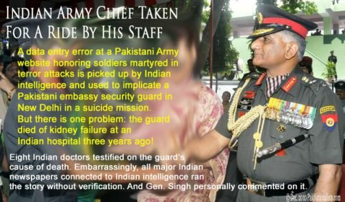 Indian Army Chief Taken For A Ride By His Own Staff